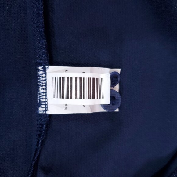 Twillory Mens Large Long Sleeve Performance Athleisure Golf Polo Shirt Navy Blue - Picture 13 of 15